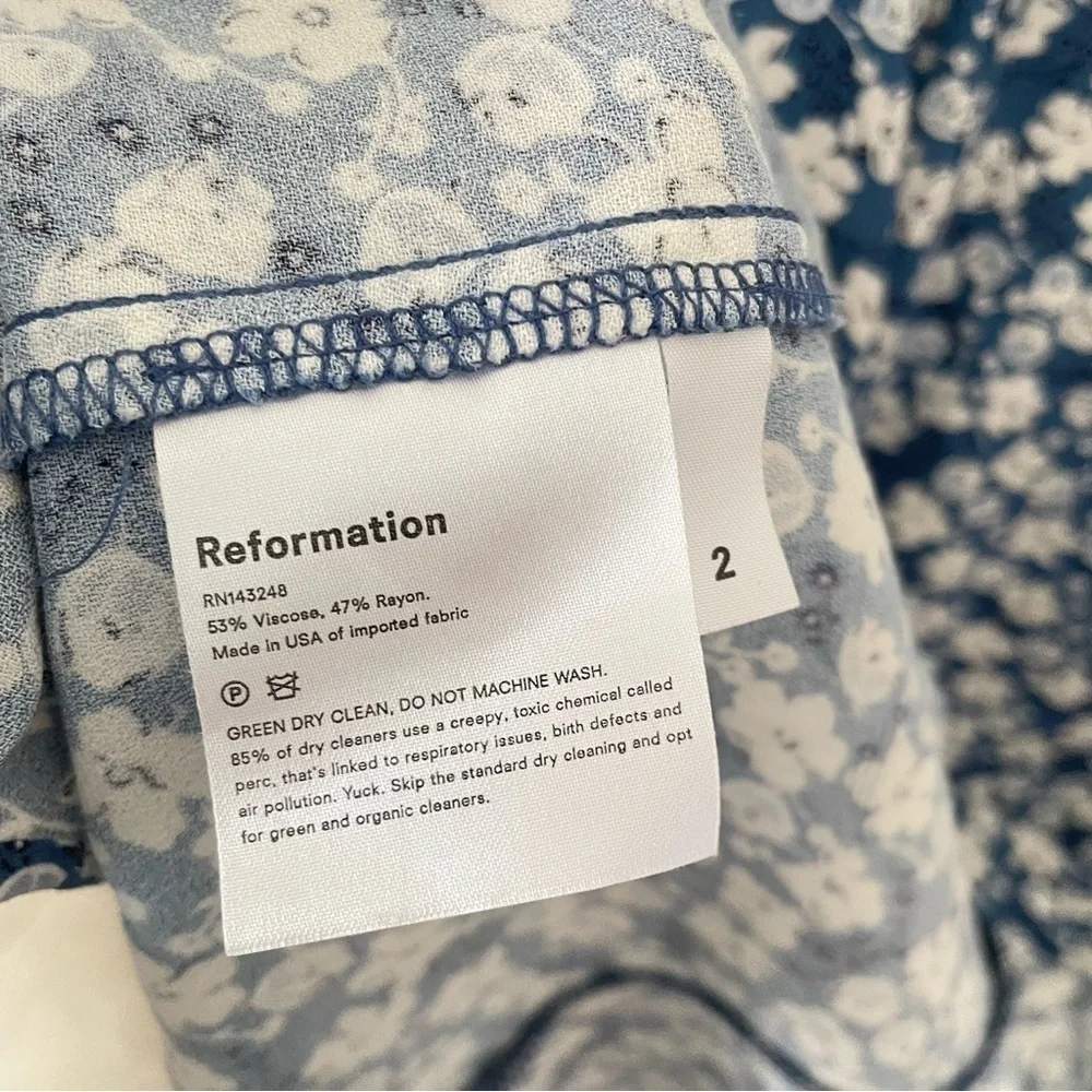 Reformation Lacey Floral Midi Dress in Raquel Print - Picture 7 of 8